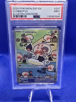 Pokemon SSP Surging Sparks Clobbopus Illustration Rare IR 207/191 PSA 9 - Image 1