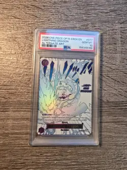 One Piece Lightning Dragon Alternate Art OP15-EB04 EN #077 Gem Mint PSA 10 - Image 1