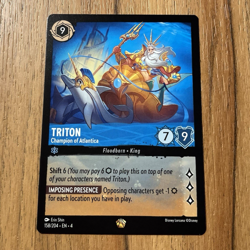 Triton Champion Of Atlantica 158/204 Disney Lorcana Ursula's Return Legendary NM - Image 1