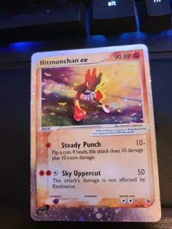 Hitmonchan ex 98/109 EX Ruby & Sapphire Pokemon Ultra Rare Holo Card MP - Image 1
