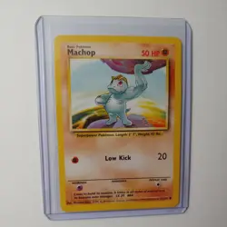 4th Print Base Set Pokemon WOTC Machop 52/102 Common Card LP-NM - Image 1