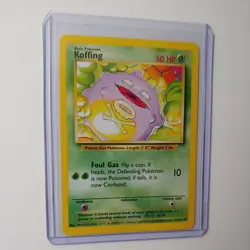 4th Print Base Set Koffing Pokemon Card 51/102 Vintage LP-NM - Image 1