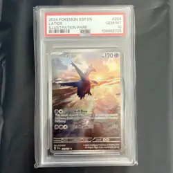 Pokemon Latios TCG Illustration Rare Card 203/191 Surging Sparks PSA 10 - Image 1