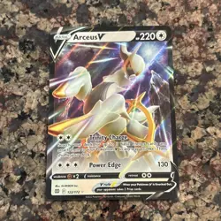 Arceus V Full Art Ultra Rare Holo Card 122/172 Brilliant Stars NM Pokemon TCG - Image 1