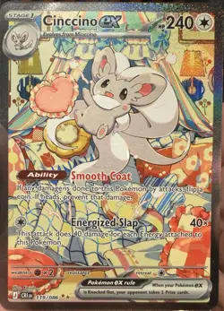 Cinccino EX Chaos Rising SIR 119/086 Pokemon Card Cute Card Final Boss 💕 - Image 1