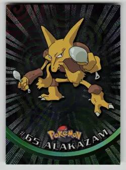 FOIL Alakazam #65 Topps Trading Cards Series 1 Pokemon LP - Image 1