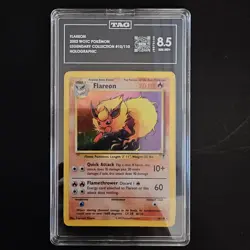 Pokemon Flareon Holo Legendary Collection 10/110 TAG 8.5 WOTC 2002 - Image 1