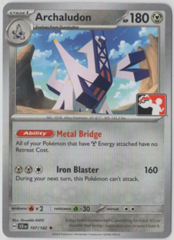 Archaludon 107/142 - Stellar Crown - League Promo - NM/M - Image 1