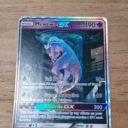 Pokemon Mewtwo GX Shining Legends 78/73 Shiny Holo Rare Basic Holo GX 190 HP - Image 1