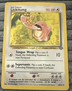 Pokemon TCG - Lickitung - Jungle Unlimited - 38/64 Uncommon -LP Color Nice Pics - Image 1