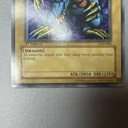 Tri-Horned Dragon LOB-000 The Legend of Blue Eyes White Dragon 1st Edition - Image 5