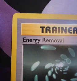 Energy Removal #92/102 1st Edition Trainer Base Set Pokemon TCG - 3D Stamp Error - Image 3