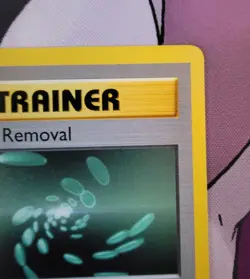 Energy Removal #92/102 1st Edition Trainer Base Set Pokemon TCG - 3D Stamp Error - Image 4