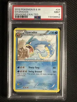Pokemon Gyarados PSA 9 Mint (Low Pop) B&W Dragons Exalted #24/124 - Image 1