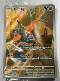 Pokemon SVP 075 Mimikyu Paldean Fates ETB Holo Black Star Promo NM SEALED - Image 1