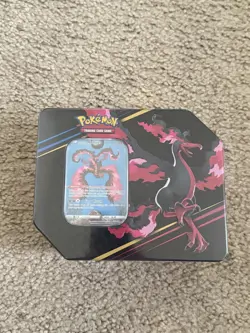 LARGE TIN ~ Pokemon TCG: Crown Zenith ~ 5 PACKS ~ Galarian Moltres RARE SEALED - Image 1
