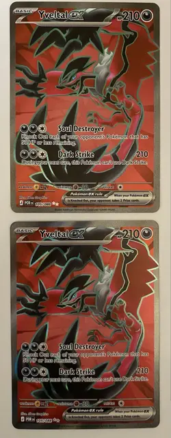 Pokemon Yveltal EX 105/088 MEGA EVOLUTION PERFECT ORDER x2 card lot - Image 1