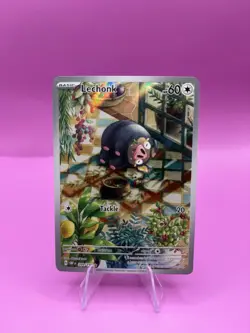 Lechonk Pokemon TCG Sv03: Obsidian Flames Holo Illustration Rare Card 209/197 - Image 1