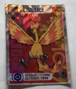 Moltres Pokedex #146 Cracked Ice Holo Pokemon Card Peru [US Seller] - Image 1