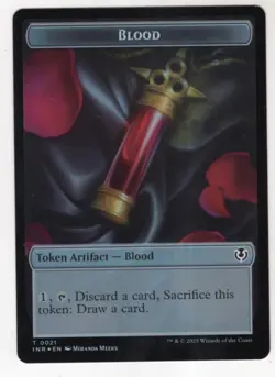 MTG Innistrad Remastered Foil Double Sided Token Card #7/21 Vampire / Blood - Image 2