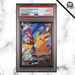 Pokemon Card Italian - Pikachu V #TG16 - Lost Origin - PSA 10 GEM MINT - Image 1