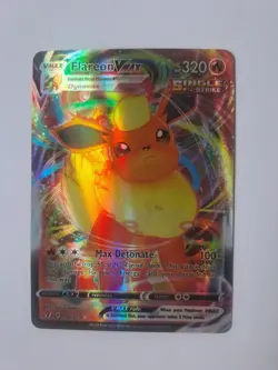 Flareon Vmax Pokemon Hologram Card Good Condition - Image 1