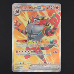 Pokemon TCG Card Incineroar ex 187/162 Temporal Forces Full Art - NM - Image 1