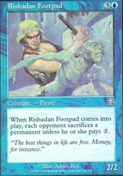 1x Rishadan Footpad - Foil Moderate Play, English Mercadian Masques MTG Magic - Image 1
