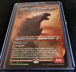 2020 MTG Magic The Gathering Ikoria Borderless Foil 375 Godzilla Doom Inevitable - Image 1