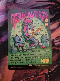 MTG Goblin Matron Secret Lair NM Rainbow Foil - Image 1