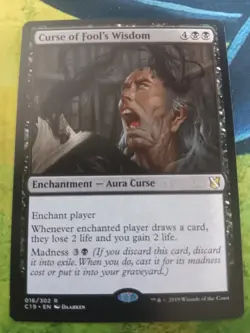 Curse of Fool's Wisdom 16 Rare Commander 2019 Magic: The Gathering Near Mint - Image 1