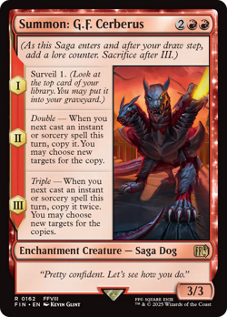 Summon: G.F. Cerberus (REGULAR) x1 - MTG Final Fantasy FIN #162 - Image 1