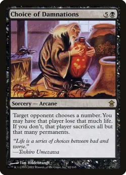 Choice of Damnations - Saviors of Kamigawa (SOK) MTG - MP - Image 1