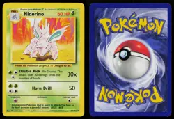 NIDORINO 37/102 UNCOMMON BASE SET UNLIMITED POKEMON LP - Image 3
