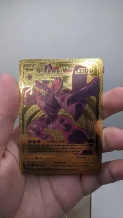 Pokemon Grimmsnarl VMAX HP330 Gold Foil Metal Fan Art Card Gigantamax #115/189 - Image 3