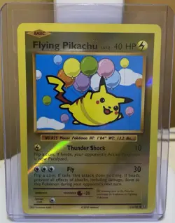 Flying Pikachu Pokemon TCG Secret Rare 110/108 Evolutions 40 HP - Image 1