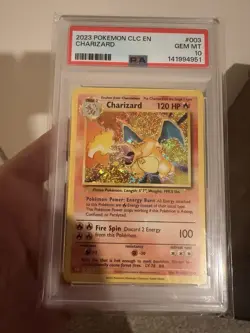 Charizard 003/034 Holo Pokemon 2023 CLC Classic Collection PSA 10 GEM MINT - Image 1