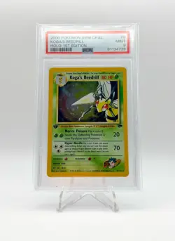 2000 POKEMON GYM CHALLENGE FIRST 1ST EDITION HOLO KOGA'S BEEDRILL 9/132 PSA 9 - Image 1