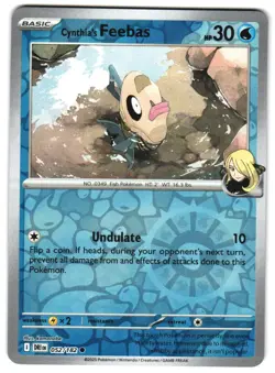 Cynthia's Feebas 052/182 Reverse Holo SV10: Destined Rivals English Pokemon NM - Image 1