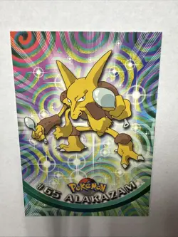 1999 Topps Pokemon TCG Alakazam #65 Blue Logo TV Animation Edition Series 1 - Image 1