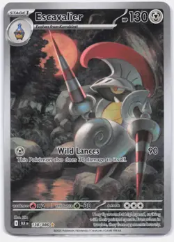 Escavalier Illustration Rare 138/086 Holo Black Bolt Pokemon Near Mint - Image 1