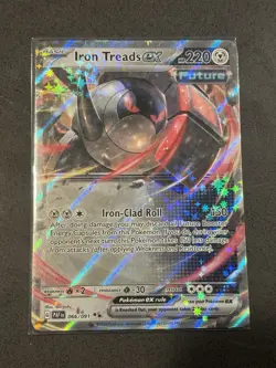 IRON TREADS EX 066/091 PALDEAN FATES POKEMON (DOUBLE RARE, NM) - Image 1