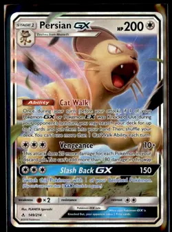 2019 Sun & Moon - Unbroken Bonds Persian-GX Stage 1/Rare Holo GX #149 - Image 1