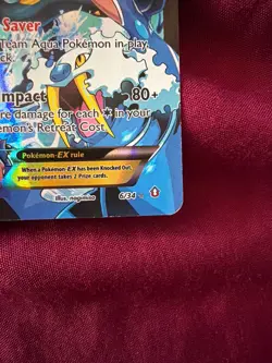 Team Aqua’s Kyogre EX 6/34 Double Crisis Full Art Holo Pokemon HP/DMG FD3 - Image 4