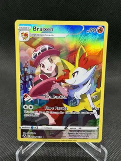 Braixen TG01/TG30 Holo Silver Tempest Trainer Gallery Pokemon NM - Image 1