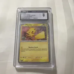 2024 Pokemon Pikachu Temporal Forces 051/162 CGC 9 Holo Fall Collector Chest - Image 1