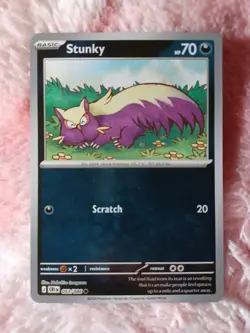Pokemon Stunky Reverse Holo Common ME04: Chaos Rising 053/086 NM - Image 1