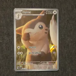 Pokemon TCG Furret Sv09 Journey Together Illustration Rare Holo 168/159 120 HP - Image 1