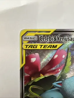 Pokemon TCG Celebi & Venusaur GX SM167 Promo TAG TEAM Near Mint Condition - Image 2