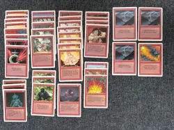 Magic The Gathering Revised Red Cards (Red Elemental Blast, Lightning Bolt) - Image 1